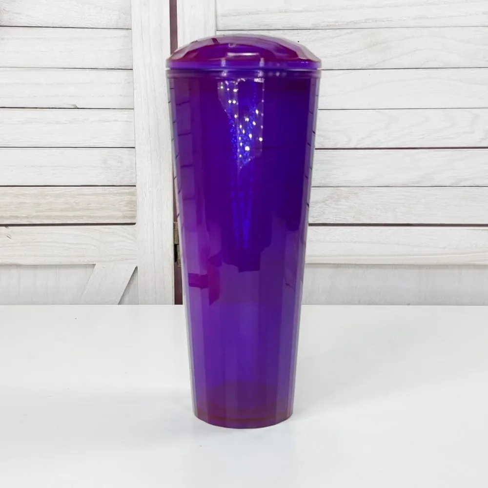 Starbucks Kaleidoscope Iridescent Purple‎ Dome Lid Acrylic Tumbler Purple 24oz
